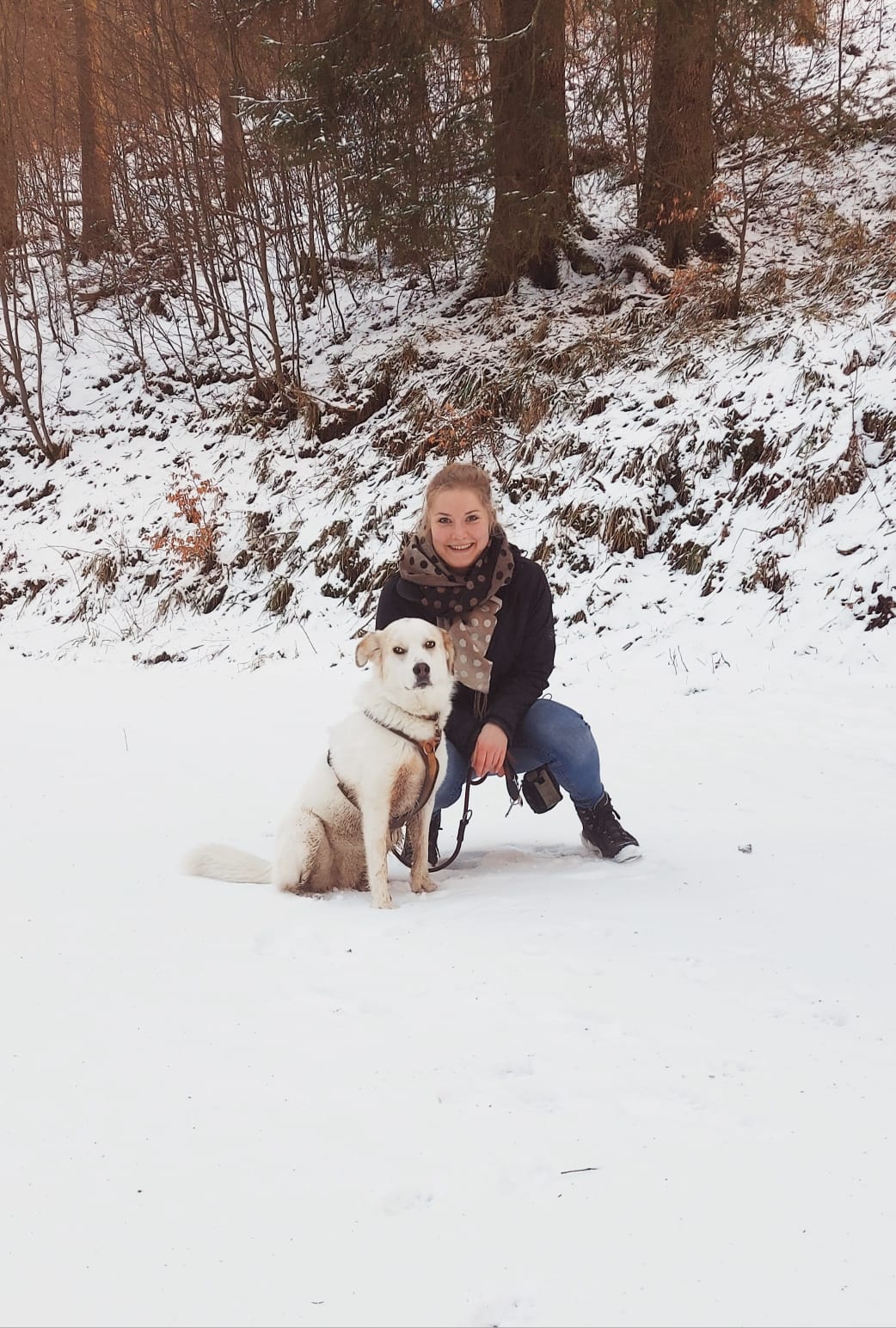 Nadine with their pet